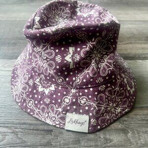 Lakhays Reversible Bucket Hat Purple Cotton Washable Comfortable Cute Sunhat